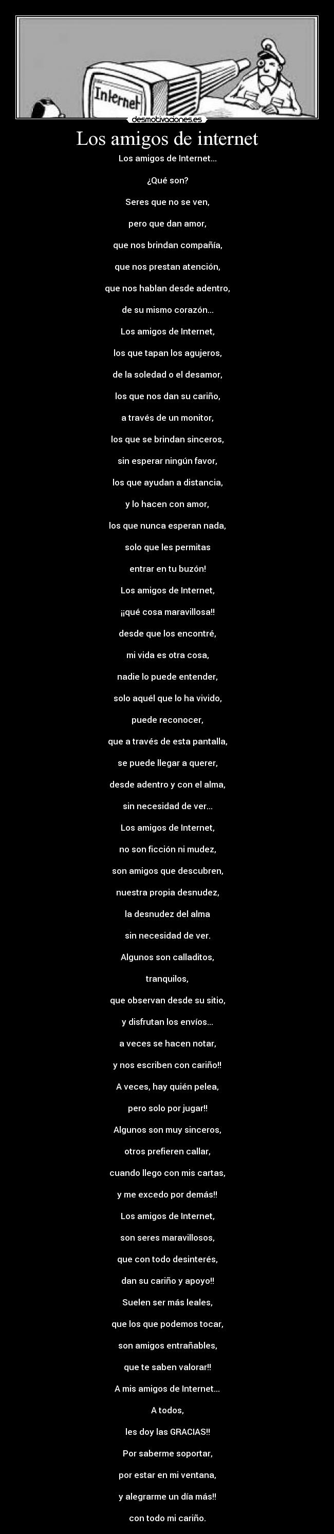 Los amigos de internet -