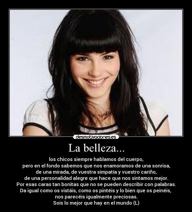 carteles belleza amor mirada sonrisa desmotivaciones