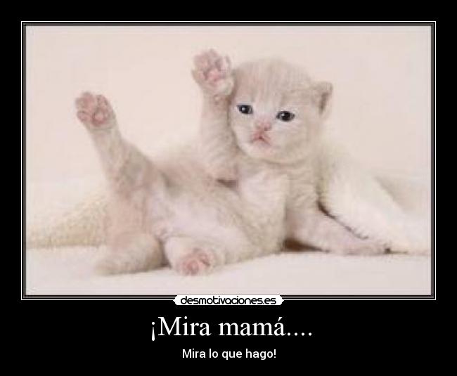 ¡Mira mamá.... - Mira lo que hago!