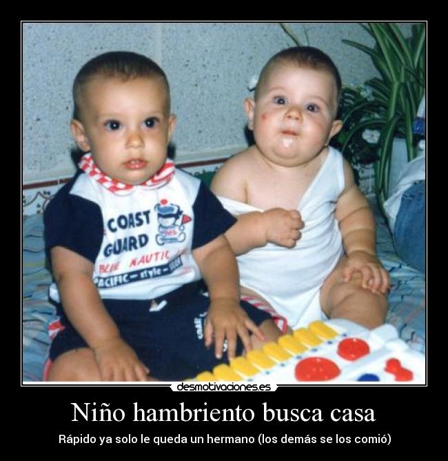 Niño hambriento busca casa -