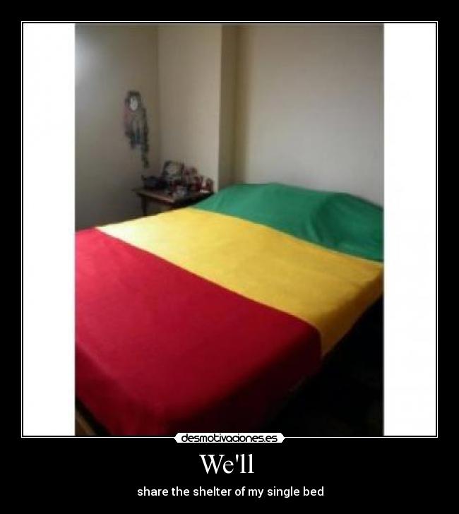 carteles bobmarley bed share desmotivaciones