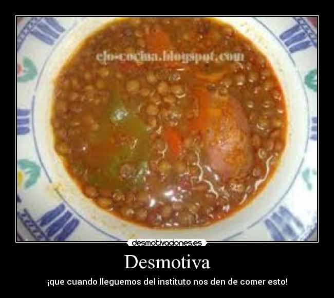 carteles lentejas desmotivaciones