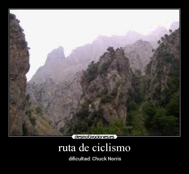 ruta de ciclismo - dificultad: Chuck Norris