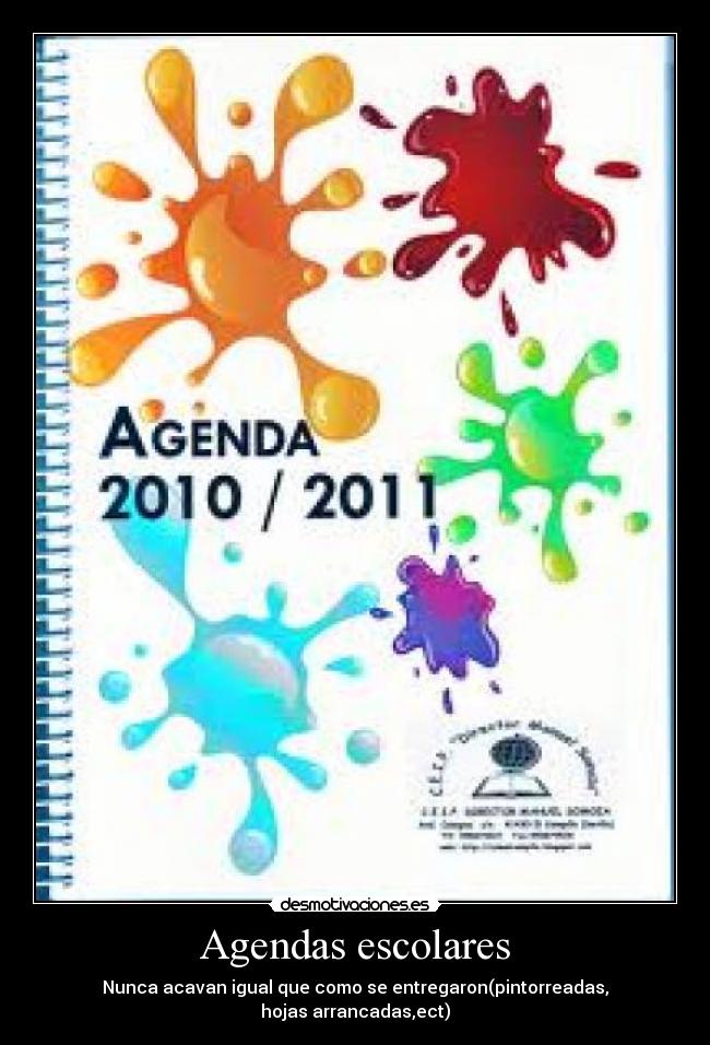 Agendas escolares -