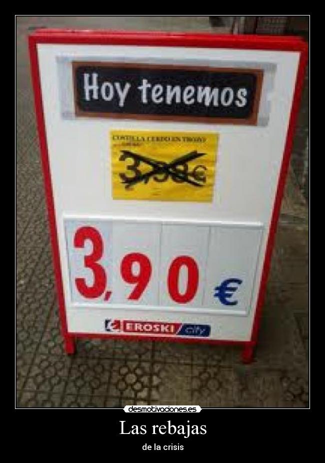 Las rebajas - de la crisis