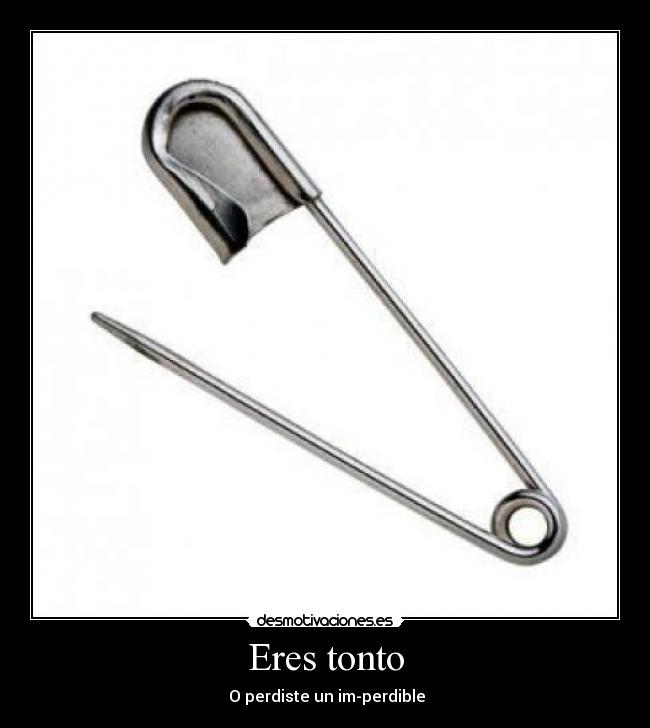 Eres tonto -
