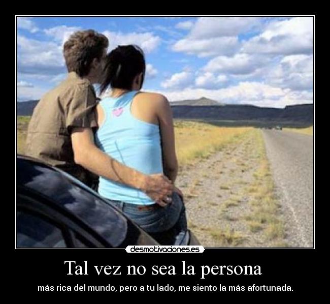 Tal vez no sea la persona -