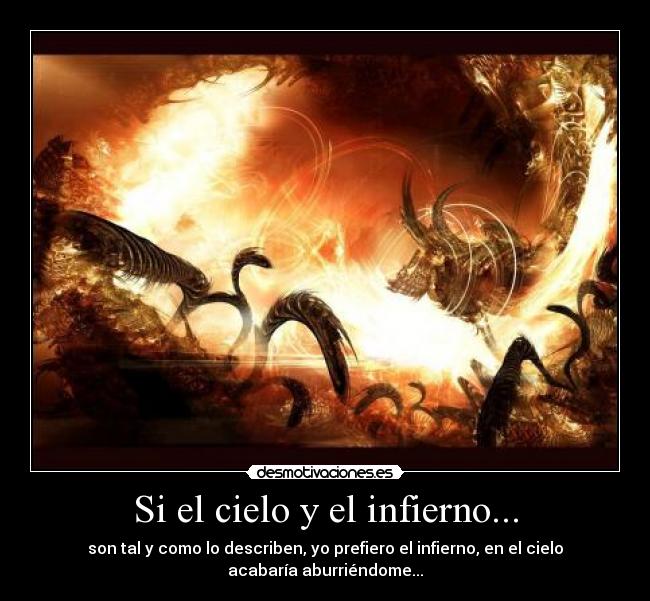 carteles cielo infierno desmotivaciones