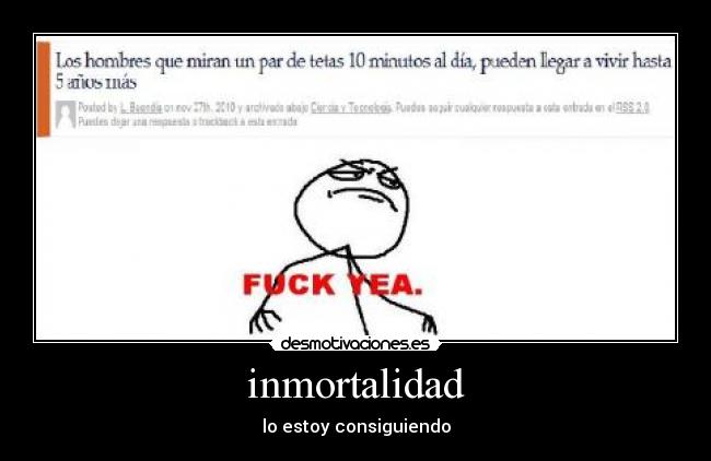 inmortalidad - lo estoy consiguiendo