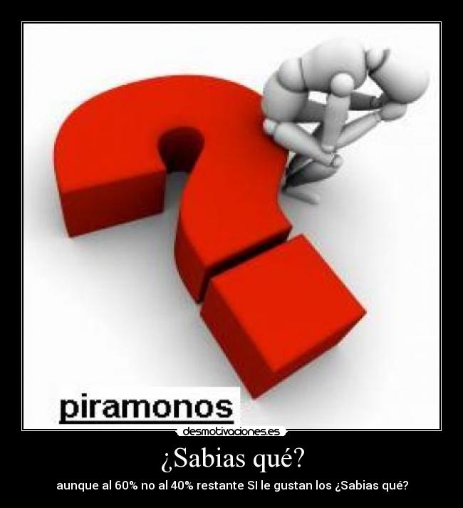 ¿Sabias qué? - aunque al 60% no al 40% restante SI le gustan los ¿Sabias qué?