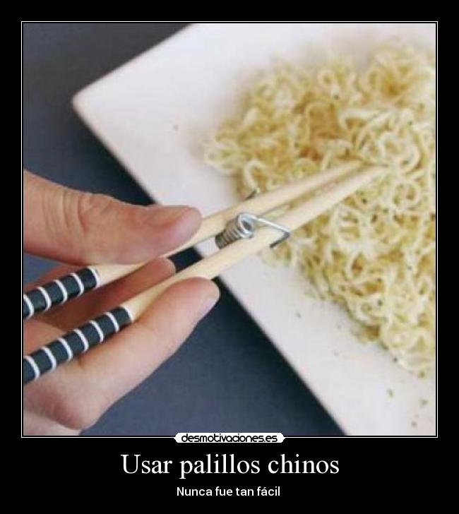 Usar palillos chinos - 