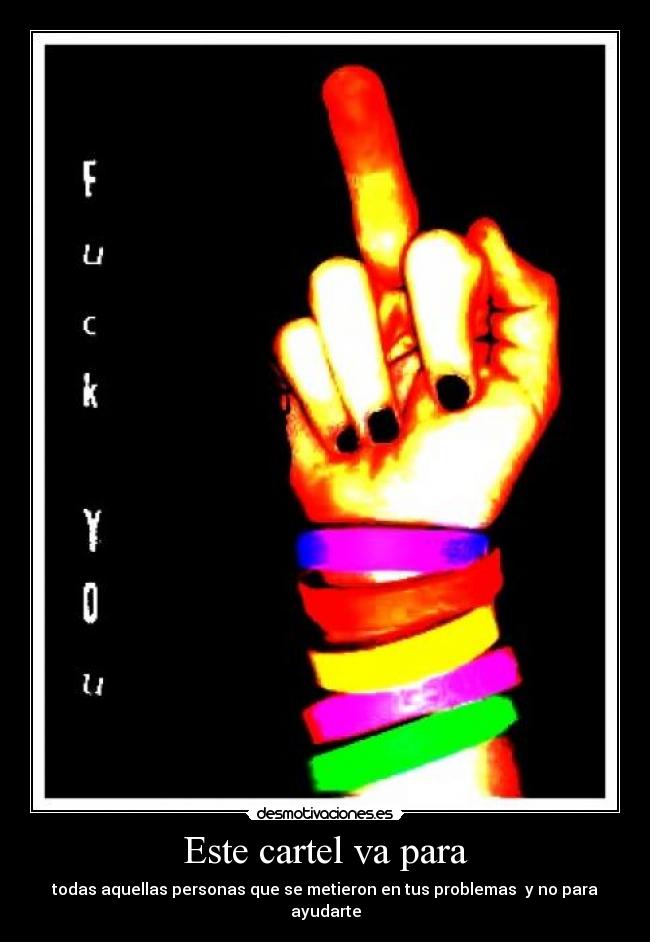 Este cartel va para -