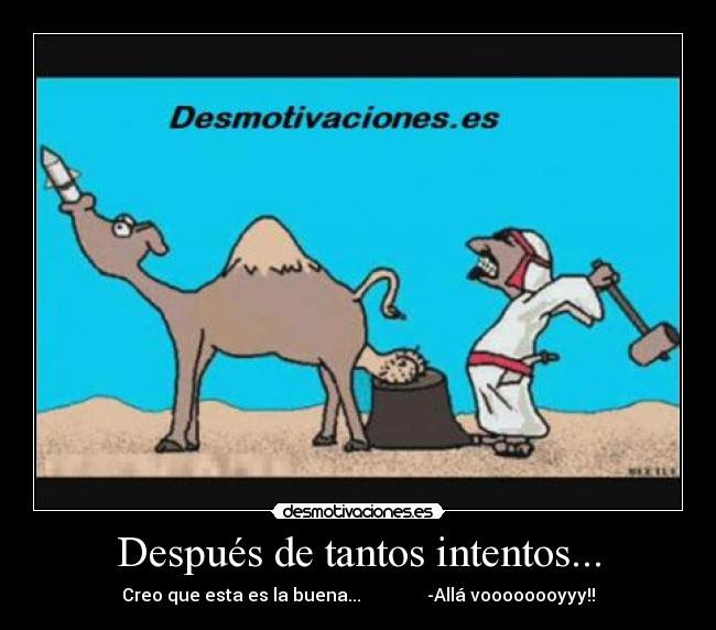 Después de tantos intentos... - Creo que esta es la buena... -Allá voooooooyyy!!