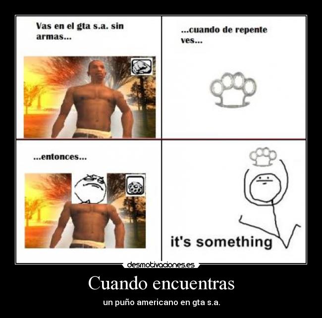 Cuando encuentras - un puño americano en gta s.a.
