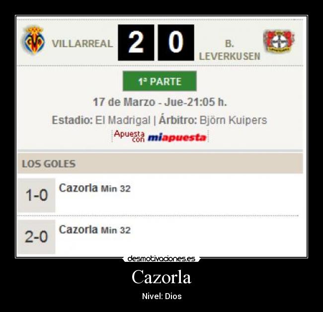 Cazorla - Nivel: Dios