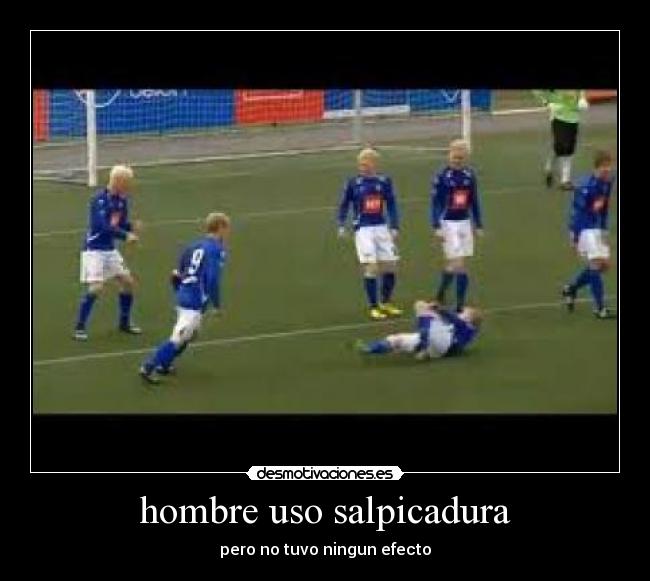 hombre uso salpicadura - 