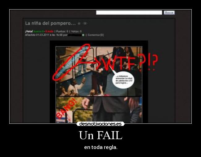 Un FAIL - en toda regla.