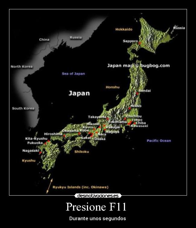 Presione F11 - Durante unos segundos