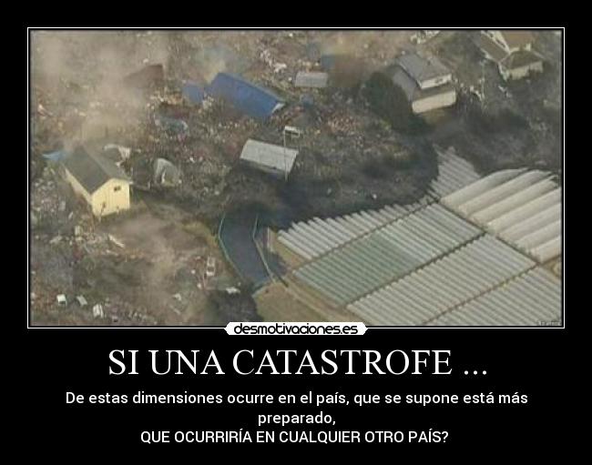 SI UNA CATASTROFE ... -