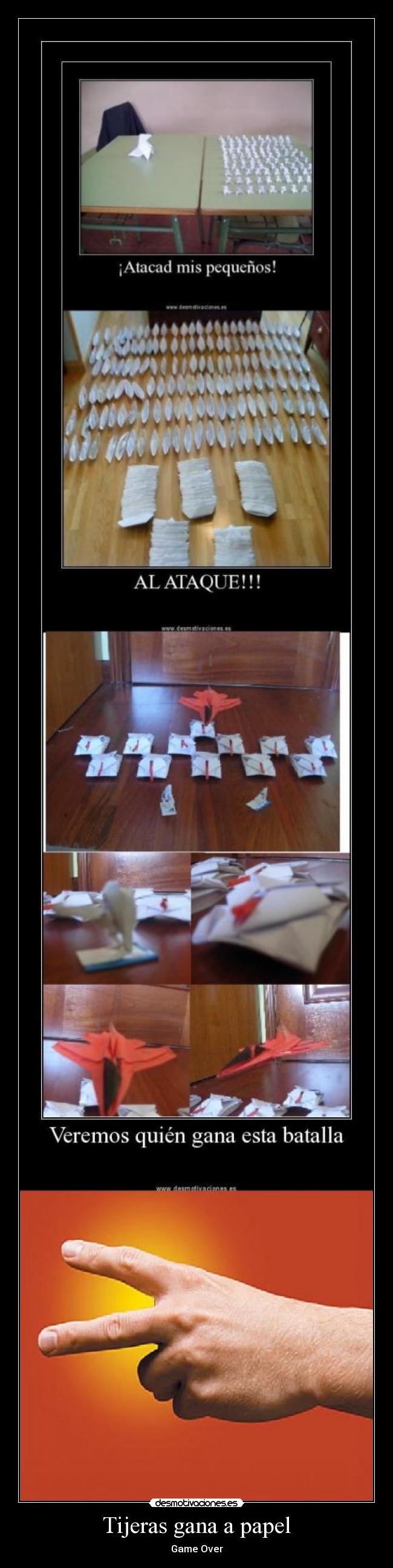 Tijeras gana a papel -