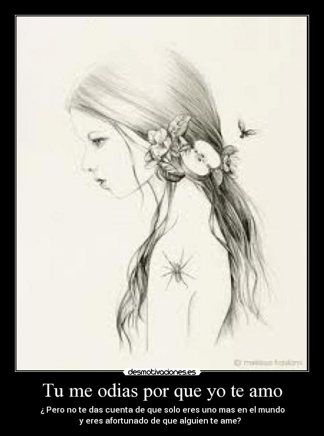 Tu me odias por que yo te amo -