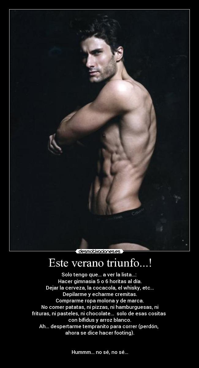 carteles verano verano cachas dieta modelo chico desmotivaciones