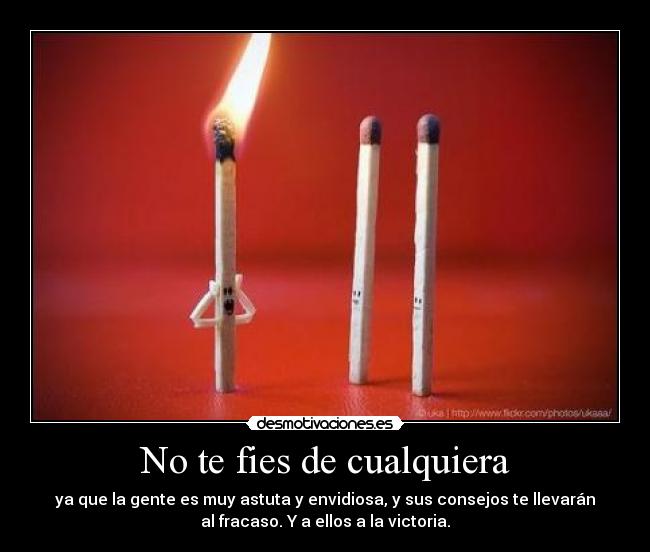 No te fies de cualquiera - 