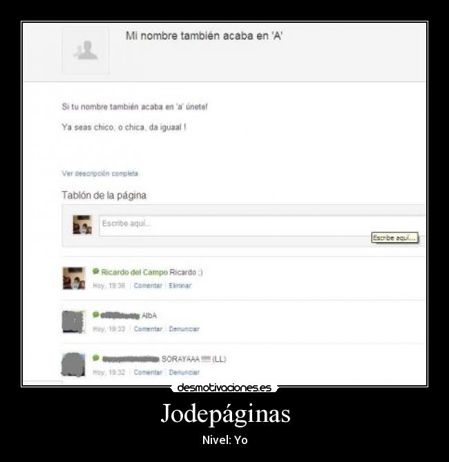 Jodepáginas - Nivel: Yo