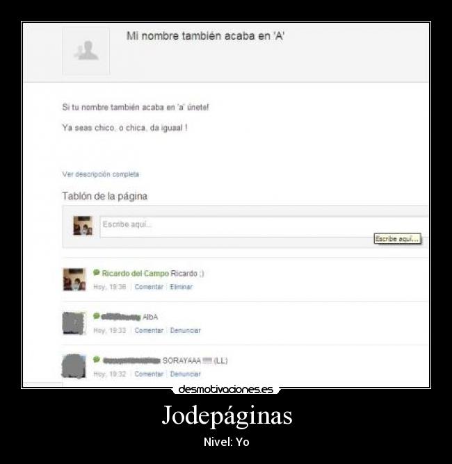 Jodepáginas - Nivel: Yo