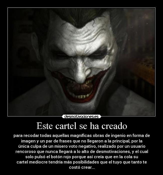 Este cartel se ha creado - 