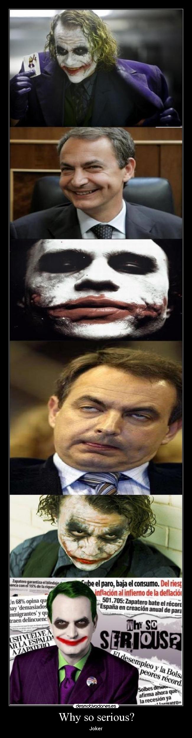 carteles joker zapatero desmotivaciones