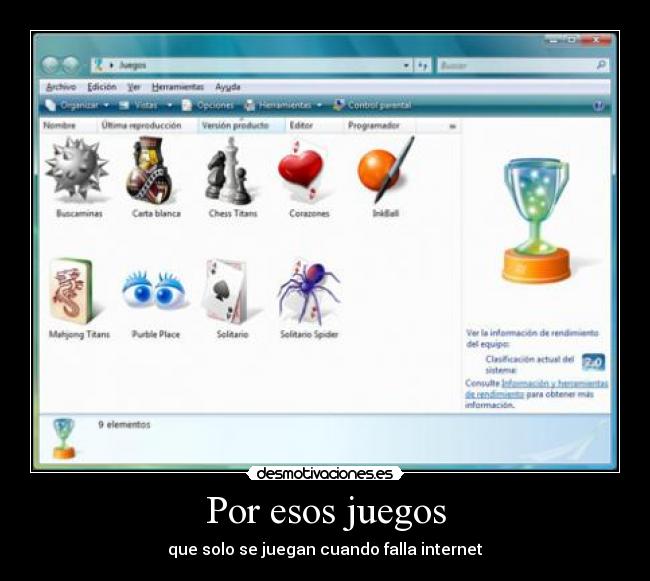 Por esos juegos - que solo se juegan cuando falla internet