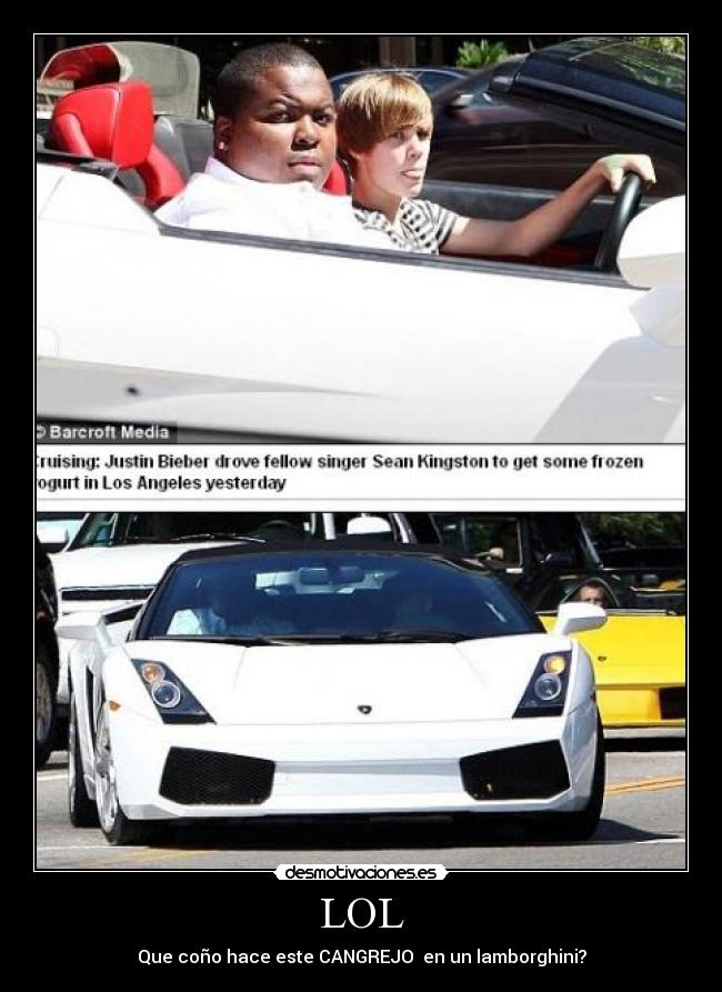 LOL - Que coño hace este CANGREJO en un lamborghini?