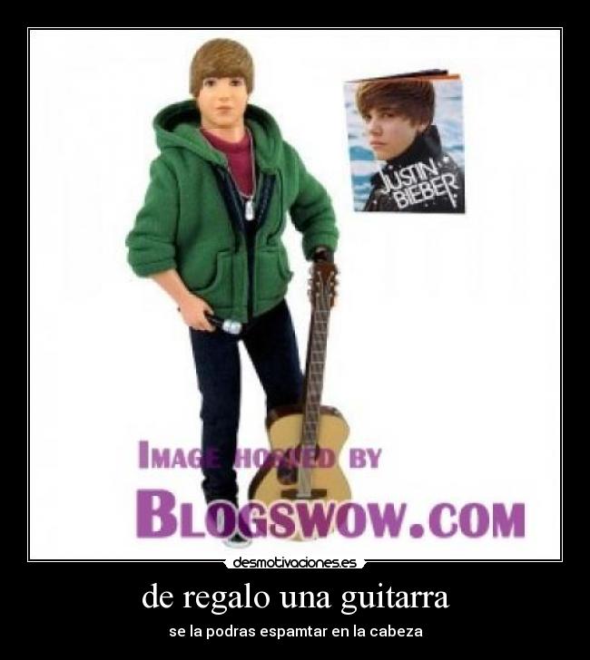 de regalo una guitarra - se la podras espamtar en la cabeza
