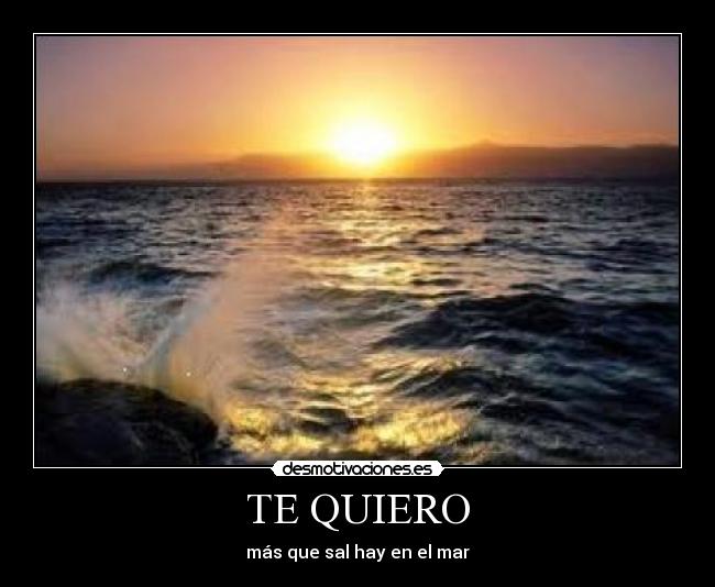 TE QUIERO - más que sal hay en el mar