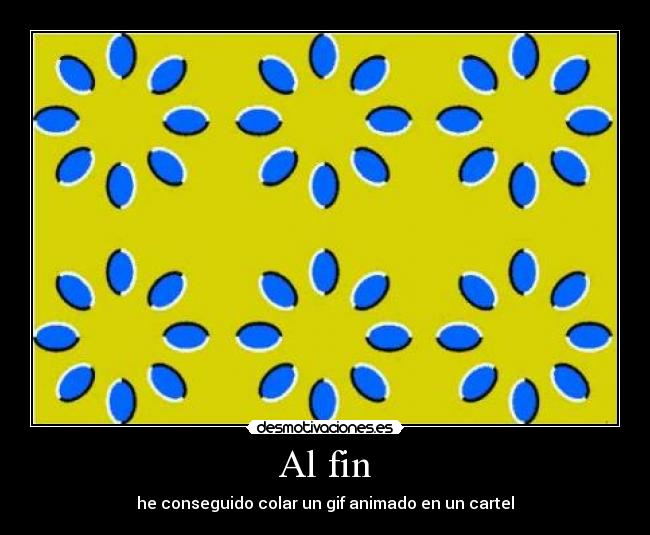 Al fin - he conseguido colar un gif animado en un cartel