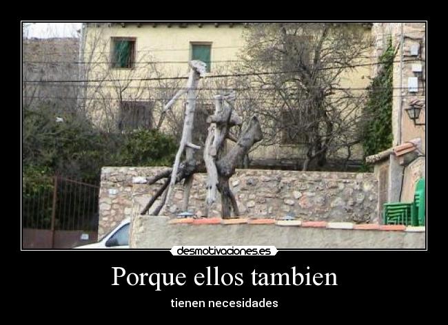 Porque ellos tambien - tienen necesidades