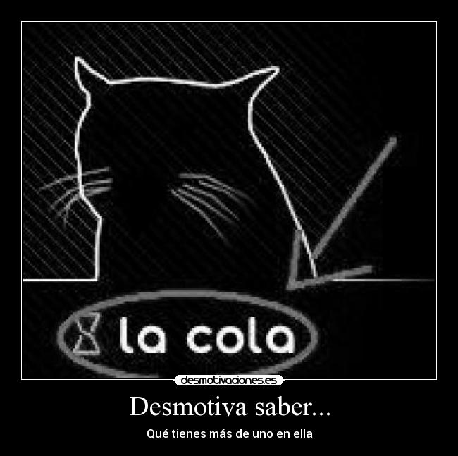 Desmotiva saber... - Qué tienes más de uno en ella