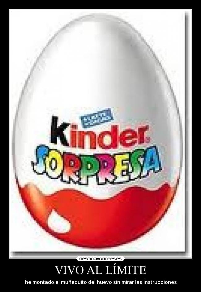 VIVO AL LÍMITE - he montado el muñequito del huevo sin mirar las instrucciones