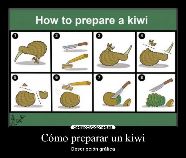 Cómo preparar un kiwi -
