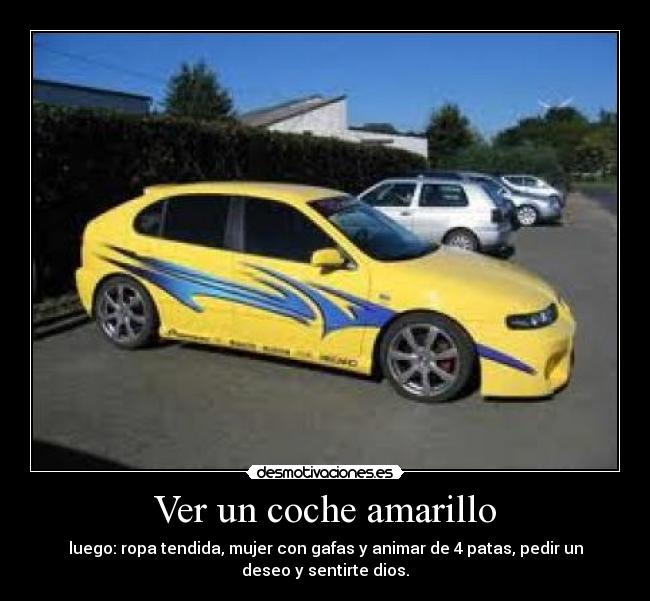 Ver un coche amarillo - 