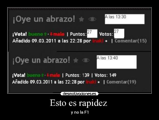 Esto es rapidez - y no la F1