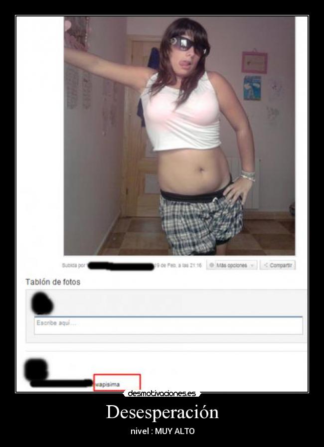 Desesperación - nivel : MUY ALTO