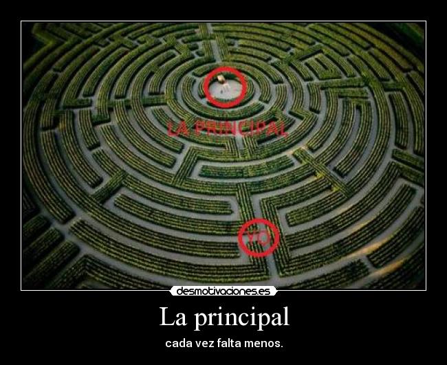 La principal - cada vez falta menos.