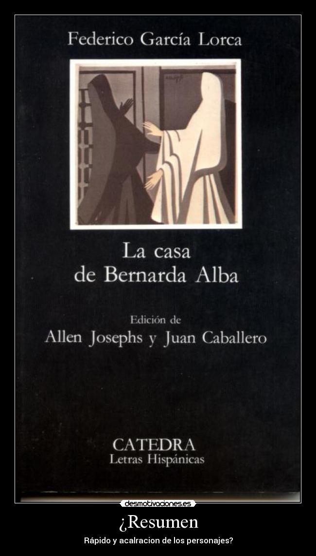 ¿Resumen - Rápido y acalracion de los personajes?