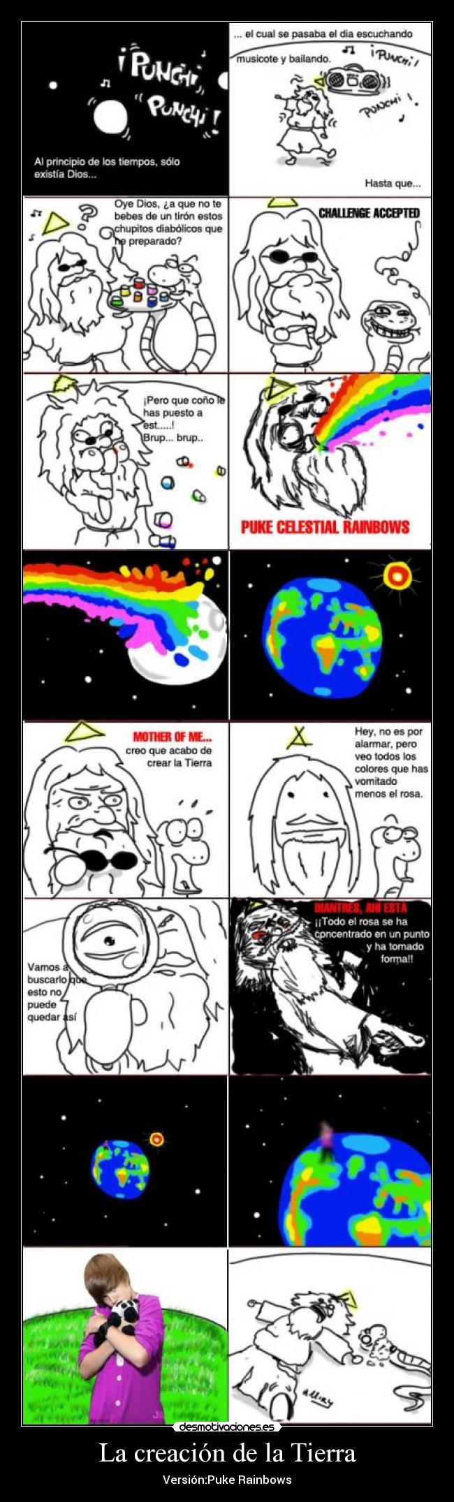 La creación de la Tierra - Versión:Puke Rainbows
