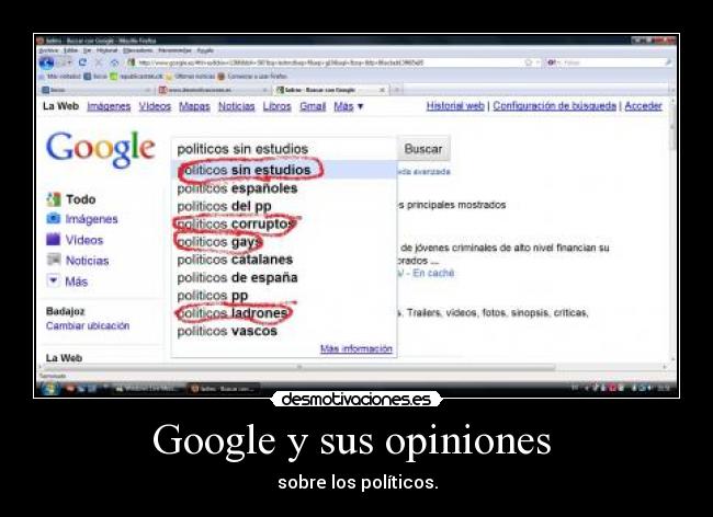 Google y sus opiniones -