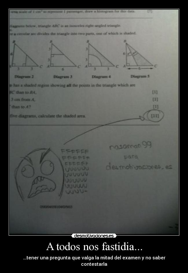 A todos nos fastidia... -