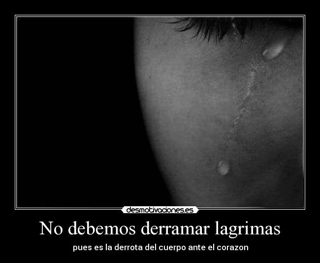 No debemos derramar lagrimas - 