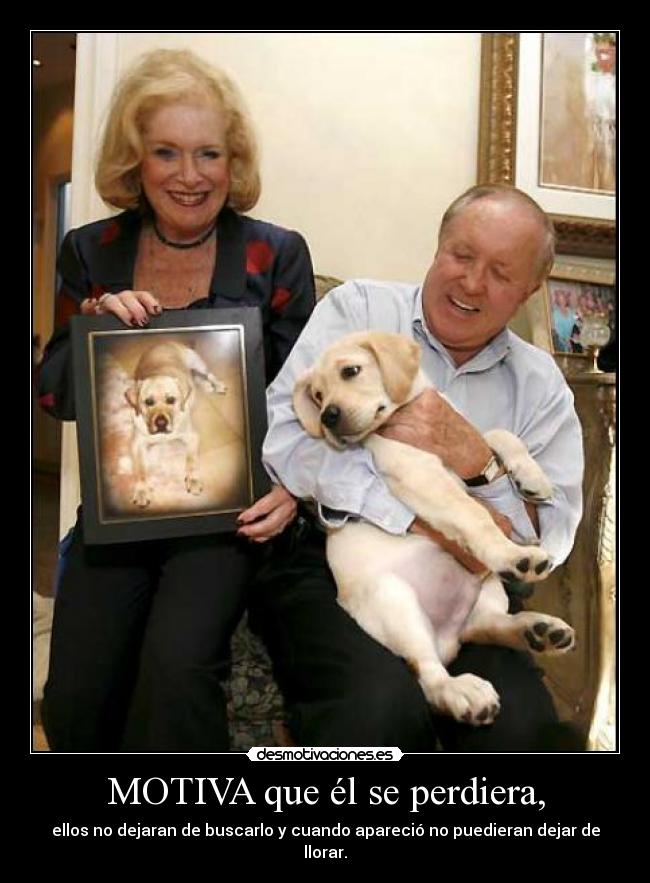 MOTIVA que él se perdiera, -